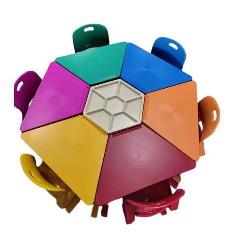 Círculo Conjunto Modular Infantil com Mesa Central
