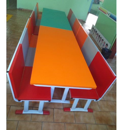 Conjunto Refeitório com Bancos Infantil - 3,00 x 0,80 cm